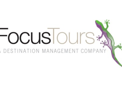 Focus Tours Logo and Business Card, Digital Illustration