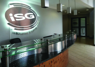 Reception Area Corporate branding, Office branding